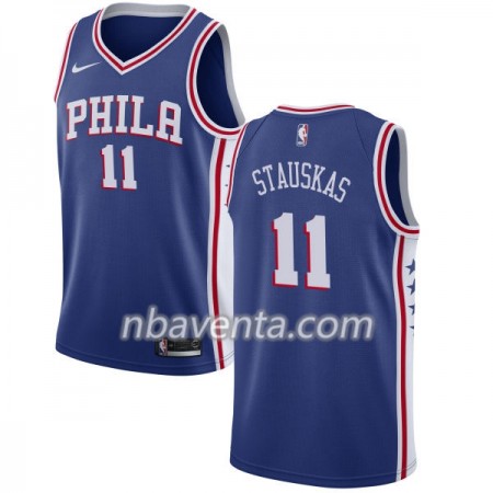 Camiseta Hombre Philadelphia 76ers Nik Stauskas 11 Nike 2017-18 Azul Swingman Camiseta Hombre Philadelphia 76ers Nik Stauskas 11 Nike 2017-18 Azul Swingman